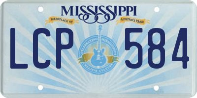MS license plate LCP584