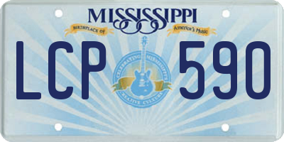 MS license plate LCP590