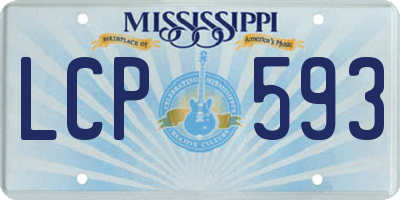 MS license plate LCP593