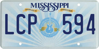 MS license plate LCP594