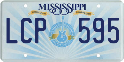 MS license plate LCP595