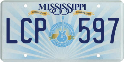 MS license plate LCP597