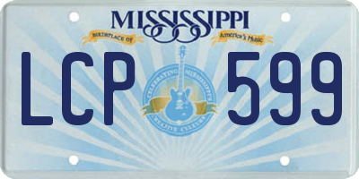 MS license plate LCP599