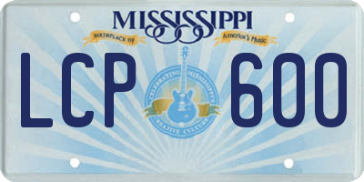 MS license plate LCP600