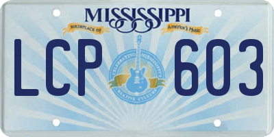 MS license plate LCP603