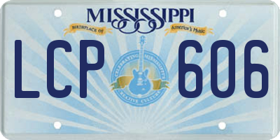 MS license plate LCP606