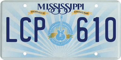 MS license plate LCP610