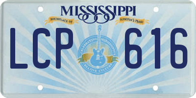 MS license plate LCP616