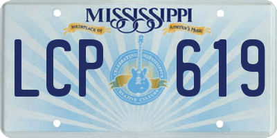 MS license plate LCP619