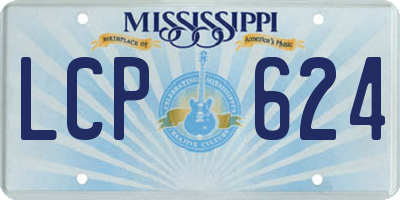 MS license plate LCP624
