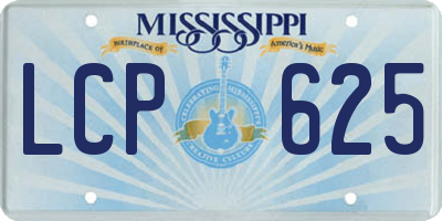 MS license plate LCP625