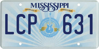 MS license plate LCP631