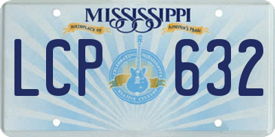 MS license plate LCP632