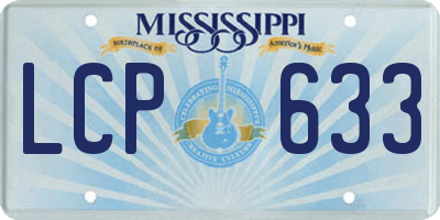 MS license plate LCP633