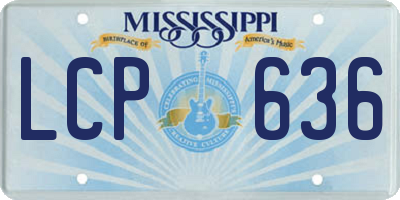 MS license plate LCP636