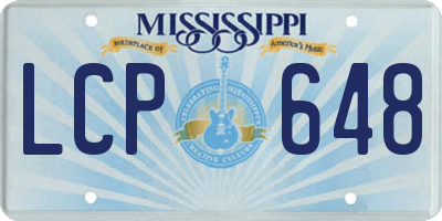 MS license plate LCP648