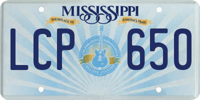 MS license plate LCP650