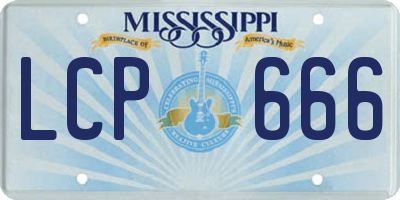MS license plate LCP666