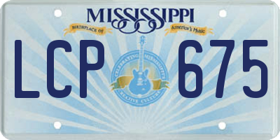 MS license plate LCP675