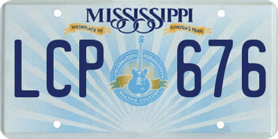MS license plate LCP676