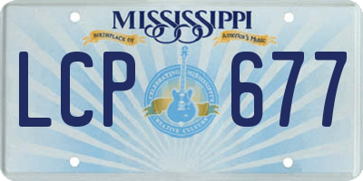 MS license plate LCP677
