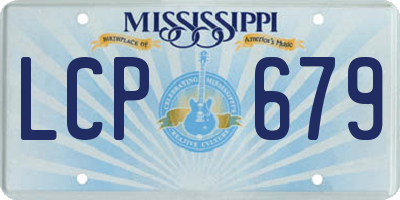 MS license plate LCP679