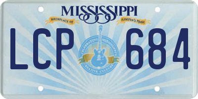 MS license plate LCP684