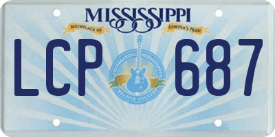MS license plate LCP687