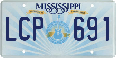 MS license plate LCP691