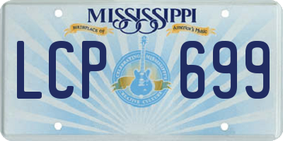 MS license plate LCP699