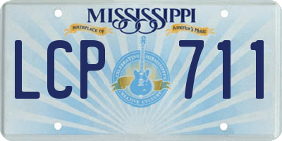 MS license plate LCP711