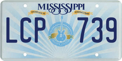 MS license plate LCP739