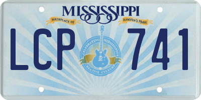 MS license plate LCP741