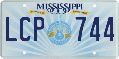 MS license plate LCP744