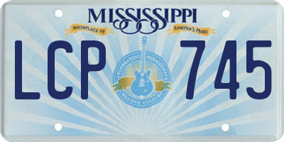 MS license plate LCP745