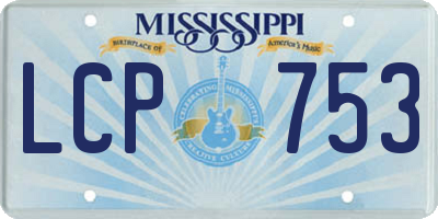 MS license plate LCP753