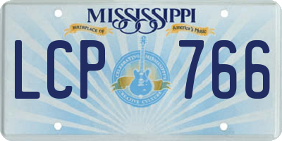MS license plate LCP766