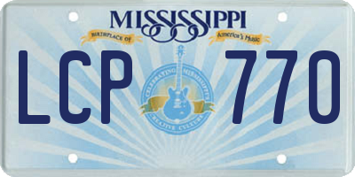 MS license plate LCP770