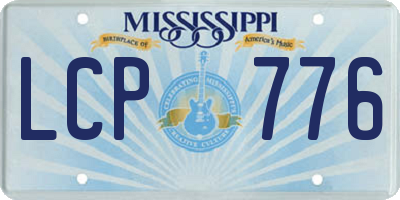 MS license plate LCP776