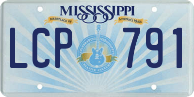 MS license plate LCP791