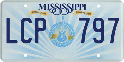 MS license plate LCP797