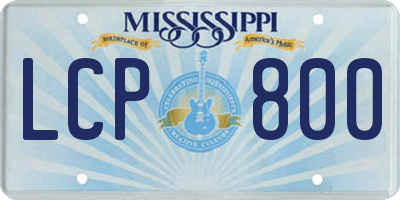 MS license plate LCP800