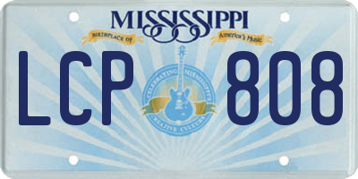 MS license plate LCP808