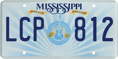 MS license plate LCP812