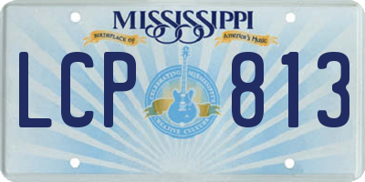 MS license plate LCP813