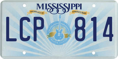 MS license plate LCP814