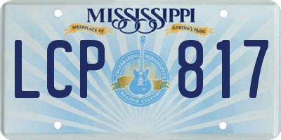 MS license plate LCP817