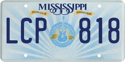 MS license plate LCP818