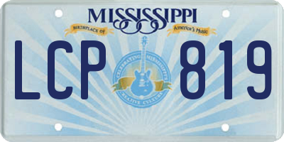 MS license plate LCP819