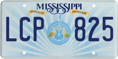MS license plate LCP825